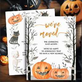Fun Halloween Pumpkin Wir haben Änderung Adresse v Ankündigung