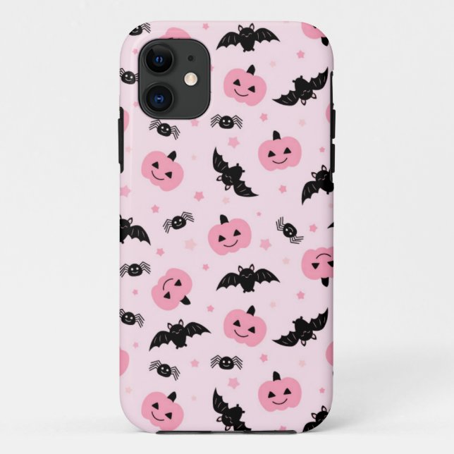 Fun Halloween Pumpkins und Bat Pattern Case-Mate iPhone Hülle (Rückseite)