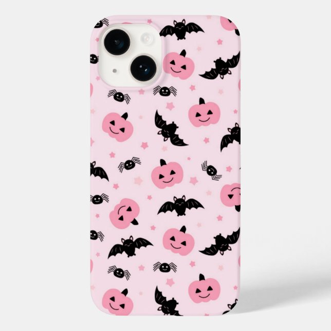 Fun Halloween Pumpkins und Bat Pattern Case-Mate iPhone Hülle (Rückseite)