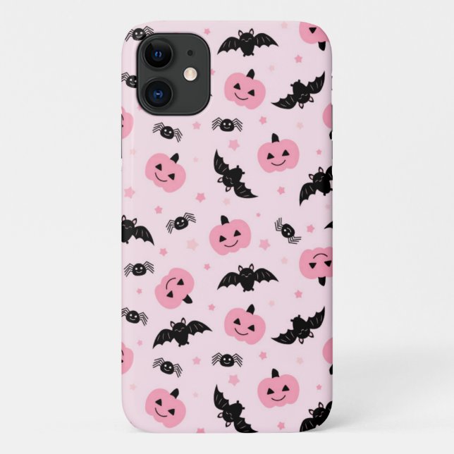 Fun Halloween Pumpkins und Bat Pattern Case-Mate iPhone Hülle (Rückseite)