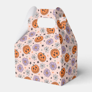 Fun Halloween Pumpkins und Blume Muster Geschenkschachtel