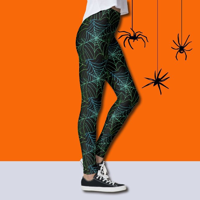Fun Halloween Spiderweb Muster Black XS to XL Leggings (Von Creator hochgeladen)