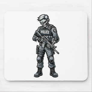 Fun Halloween Taktik Zombie Creepy Police Office Mousepad