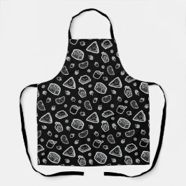 Fun Hand gezeichnet Pancake All-Over-Muster-Schürz Schürze