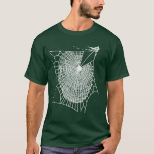 Fun Hand gezeichnet scharfe Halloween Spinnen Web T-Shirt