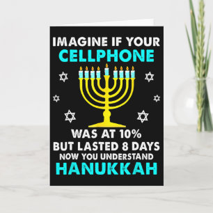 Fun Handy 8 Tage verstehen jüdische Hanukka Ch Karte