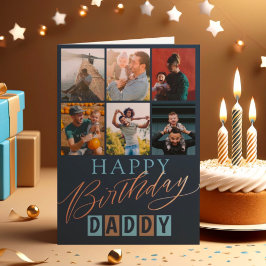 Fun Happy Birthday Daddy 6 Foto Collage Karte