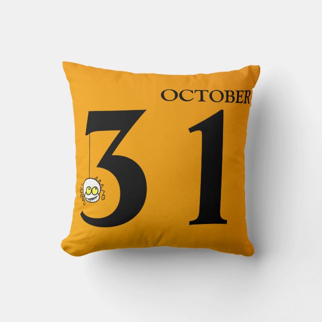 Fun Happy Halloween 31. Oktober Throw Kissen (Vorderseite)