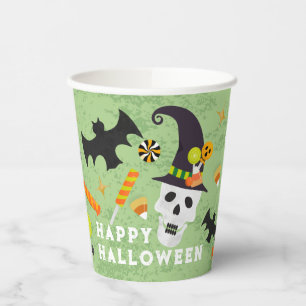 Fun Happy Halloween Party Paper Cups Pappbecher