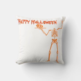 Fun Happy Halloween Skeleton Kissen