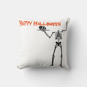 Fun Happy Halloween Skeleton Kissen