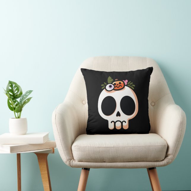 Fun Happy Halloween Skull Kissen (Stuhl )