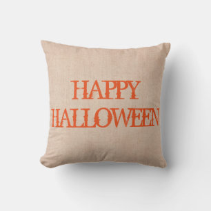 Fun Happy Halloween Trick oder Treat Burlap Kissen
