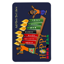 Fun Happy Kwanzaa 7 Grundsätze Personalisiert Magnet