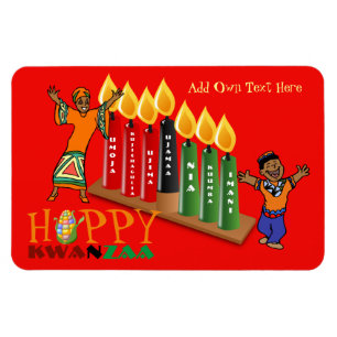 Fun Happy Kwanzaa 7 Grundsätze Personalisiert Magnet