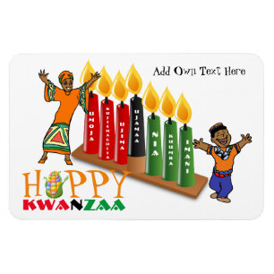 Fun Happy Kwanzaa 7 Grundsätze Personalisiert Magnet