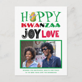 Fun Happy Kwanzaa LIEBE JOY FOTO Postkarte