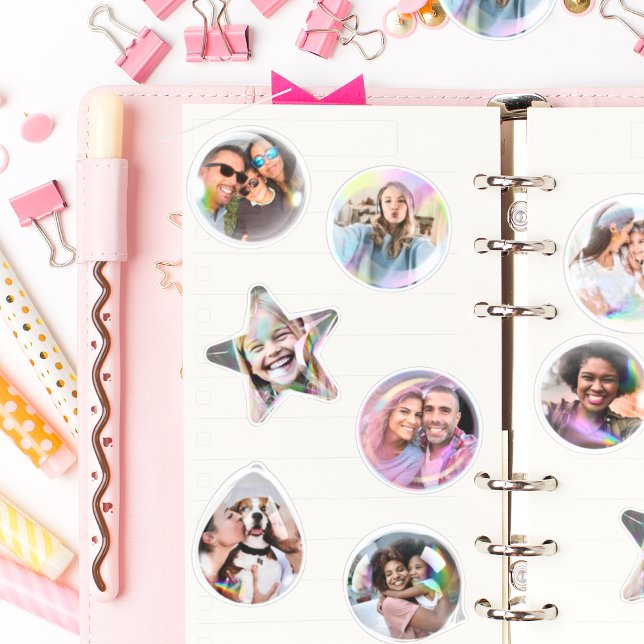 Fun Happy Photo Bubble Custom-Cut Vinyl Sticker (Von Creator hochgeladen)