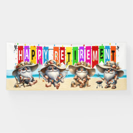 FUN HAPPY RETIREMENT BANNER