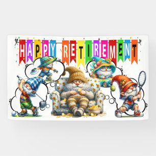 FUN HAPPY RETIREMENT BANNER