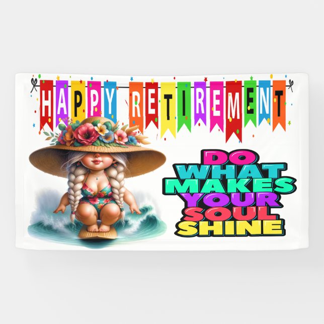 FUN HAPPY RETIREMENT BANNER (Horizontal)