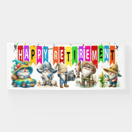 FUN HAPPY RETIREMENT BANNER