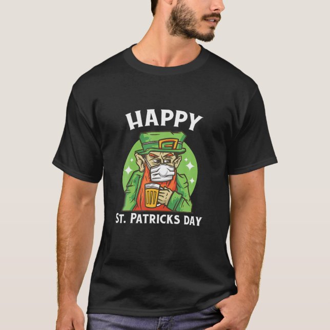Fun Happy St Patrick's Day Beer Design T-Shirt (Vorderseite)