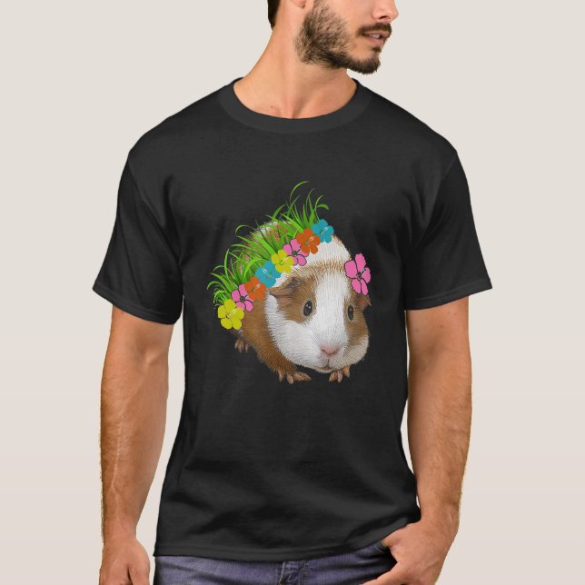FUN HAWAIIAN GUINEA PIG POLYNESIAN STIL T SHIRT (Vorderseite)