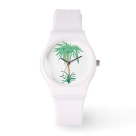 Fun Hawaiian Palm Tree Cartoon Sporty Watch Armbanduhr
