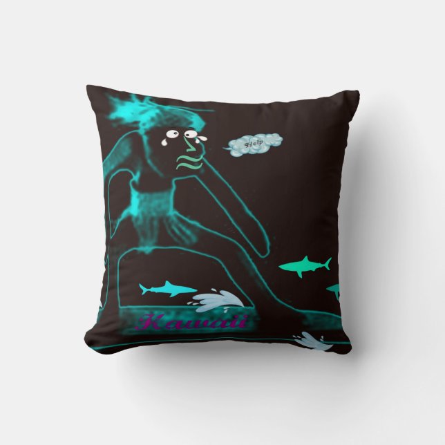 Fun Hawaiian Surfer MoJo Pillow Kissen (Vorderseite)