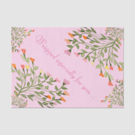 Fun Heart Shaped fFloral Design Seidenpapier