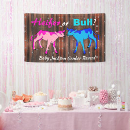 Fun "Heifer or Bull" Gender Reveal Banner