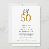 FUN hello 50 moderne 50. Geburtstagsparty Senf