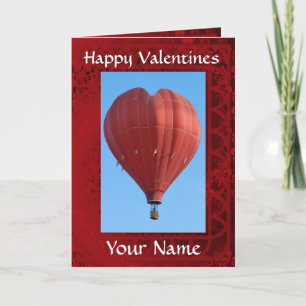 Fun Herzförmige Ballon Valentinstag Feiertagskarte