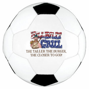 Fun HillBilly Grill Dänemark Fußball Ball!