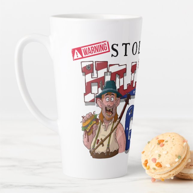 Fun HillBilly Grill Dänemark Latte Tasse! Milchtasse (Beispiel)