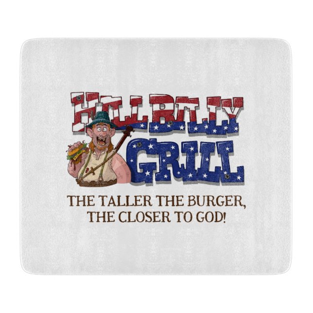 Fun HillBilly Grill Denmark Cutting Board! Schneidebrett (Vorderseite)