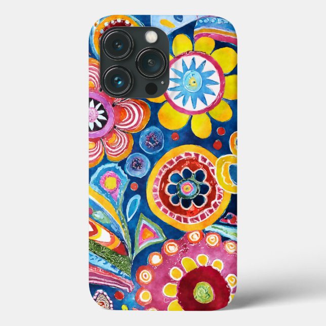 Fun Hippie Blume Gemustert Case-Mate iPhone Hülle (Rückseite)