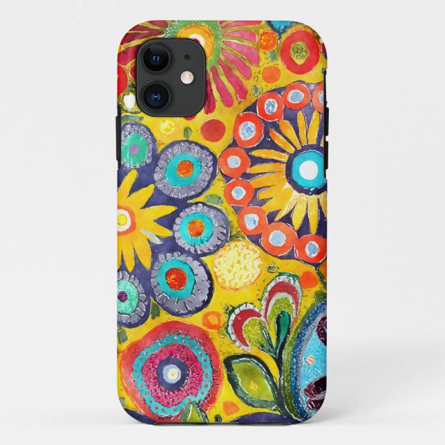 Fun Hippie Blume Gemustert Case-Mate iPhone Hülle (Rückseite)