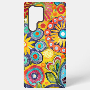 Fun Hippie Blume Gemustert Samsung Galaxy Hülle