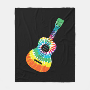 Fun Hippie Rainbow Gefärbte Krawatte Acoustic Guit Fleecedecke