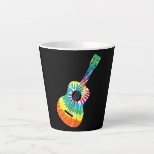 Fun Hippie Rainbow Gefärbte Krawatte Acoustic Guit Milchtasse