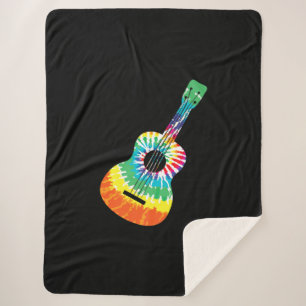 Fun Hippie Rainbow Gefärbte Krawatte Acoustic Guit Sherpadecke