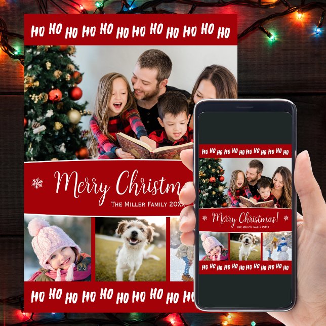 Fun Ho Ho Weihnachten Text Vier Foto (Von Creator hochgeladen)
