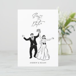 Fun Hochzeit niedliches Paar Save The Date