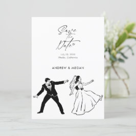 Fun Hochzeit niedliches Paar Save The Date