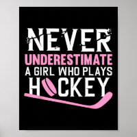 Fun Hockey Art for Girls Women Field Hockey Player