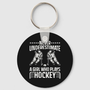 Fun Hockey Art for Girls Women Field Hockey Player Schlüsselanhänger