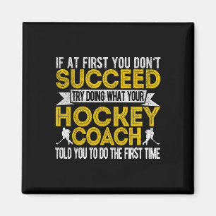 Fun Hockey Coach Eishockey Team Coach Retro Magnet