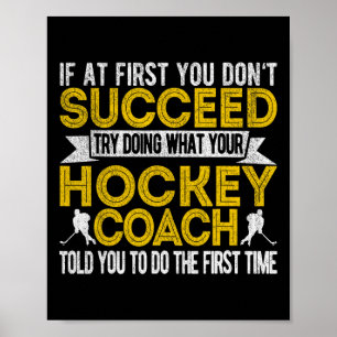 Fun Hockey Coach Eishockey Team Coach Retro Poster